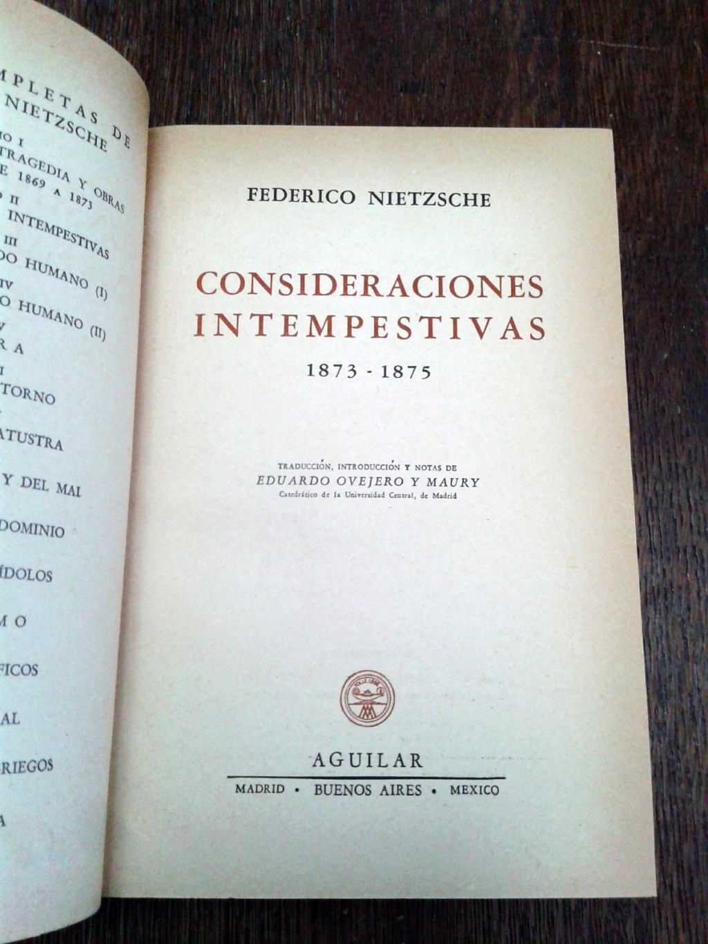 Consideraciones intempestivas. Fragmento. (Friedrich Wilhelm&nbsp;Nietzsche)