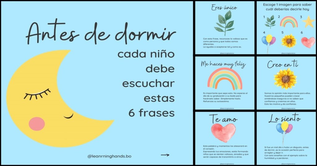 Frases para decirle a nuestro hij@ antes de&nbsp;dormir.