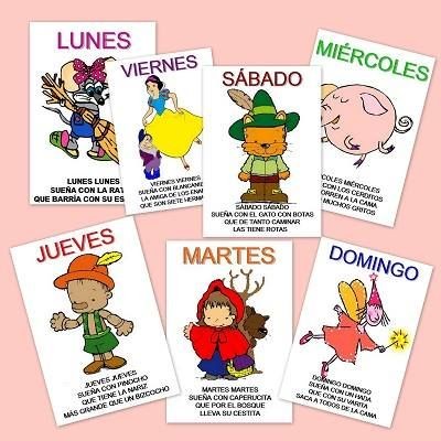Rimas para trabajar los días de la&nbsp;semana.