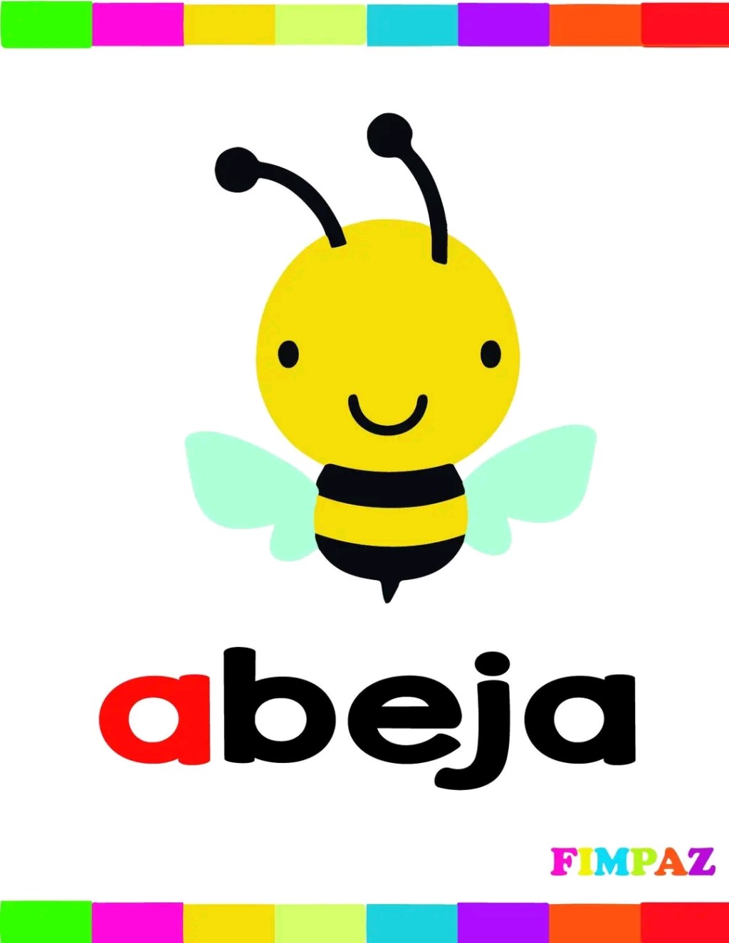 Abecedario con imágenes de insectos y&nbsp;animales.