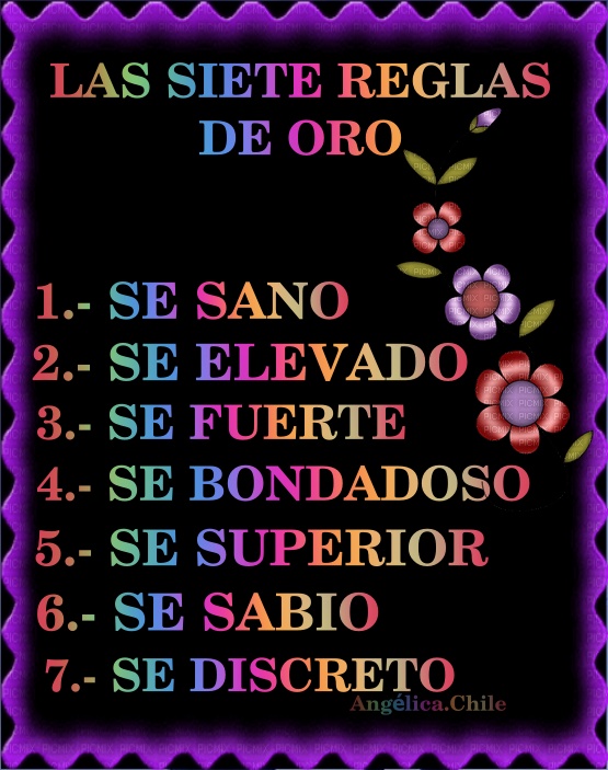 𝐋𝐀𝐒 𝐒𝐈𝐄𝐓𝐄 𝐑𝐄𝐆𝐋𝐀𝐒 𝐃𝐄&nbsp;𝐎𝐑𝐎.