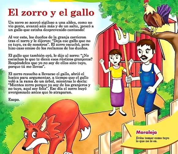 Fábulas con enseñanza&nbsp;s.