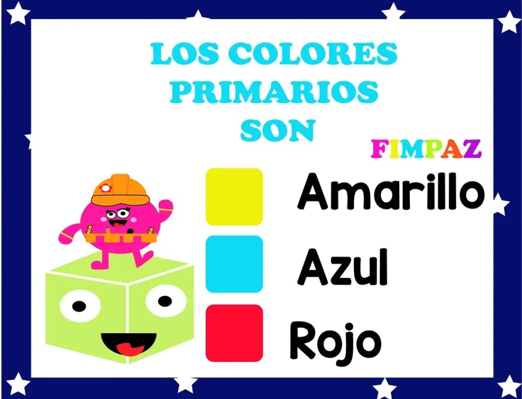 Fichas para trabajar los colores primarios.&nbsp;FIMPAZ.