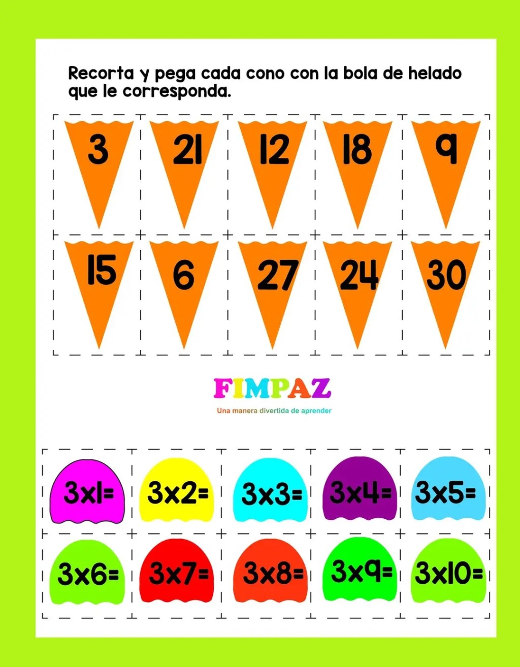 Construimos helados  multiplicando.