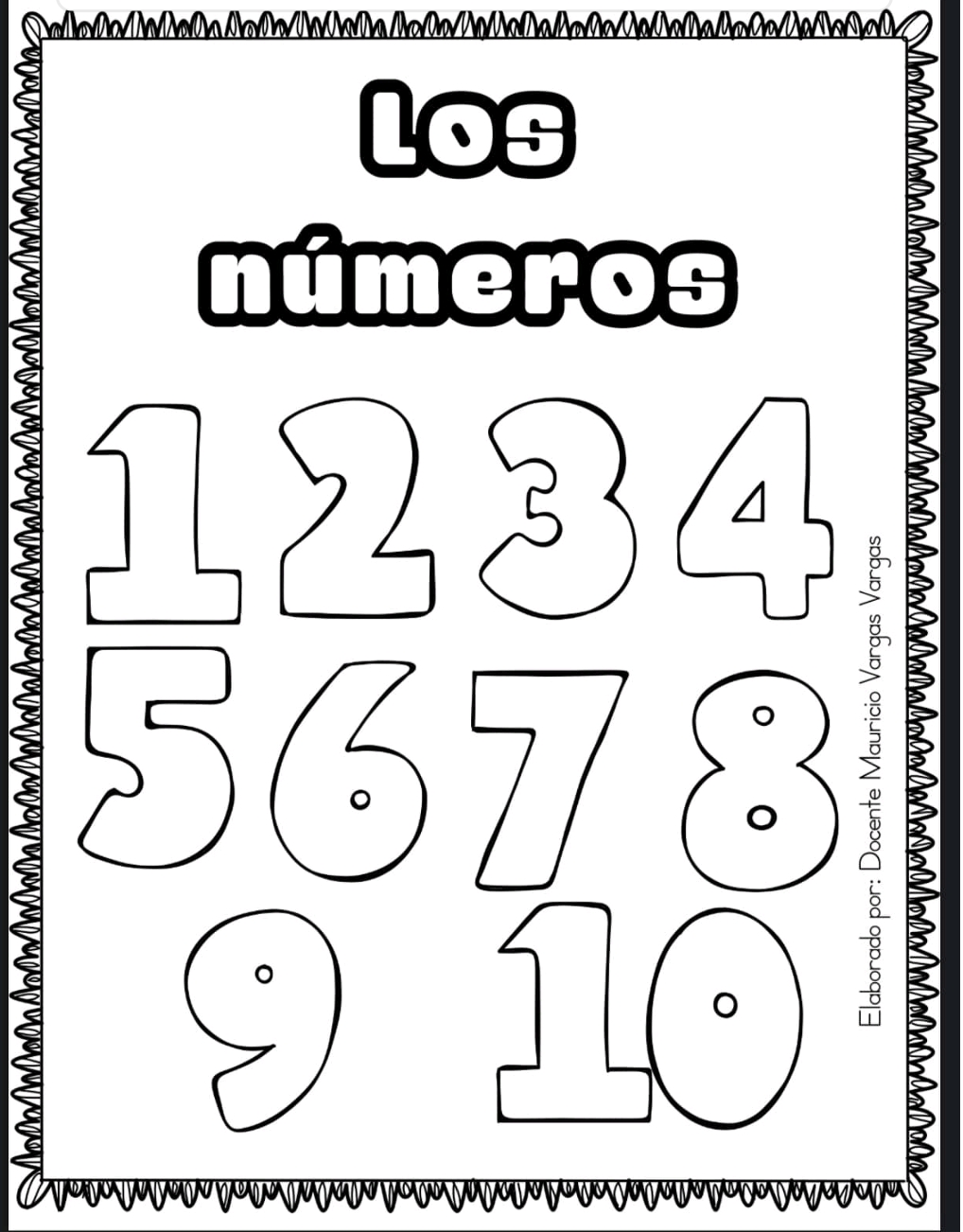 Cuadernillo con fichas del 1 al&nbsp;10.