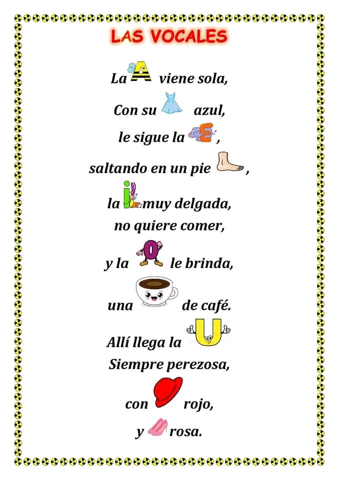 Canciones sobre las&nbsp;vocales.