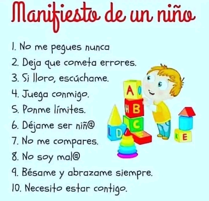 Manifiesto de un niño&nbsp;(Infografía)