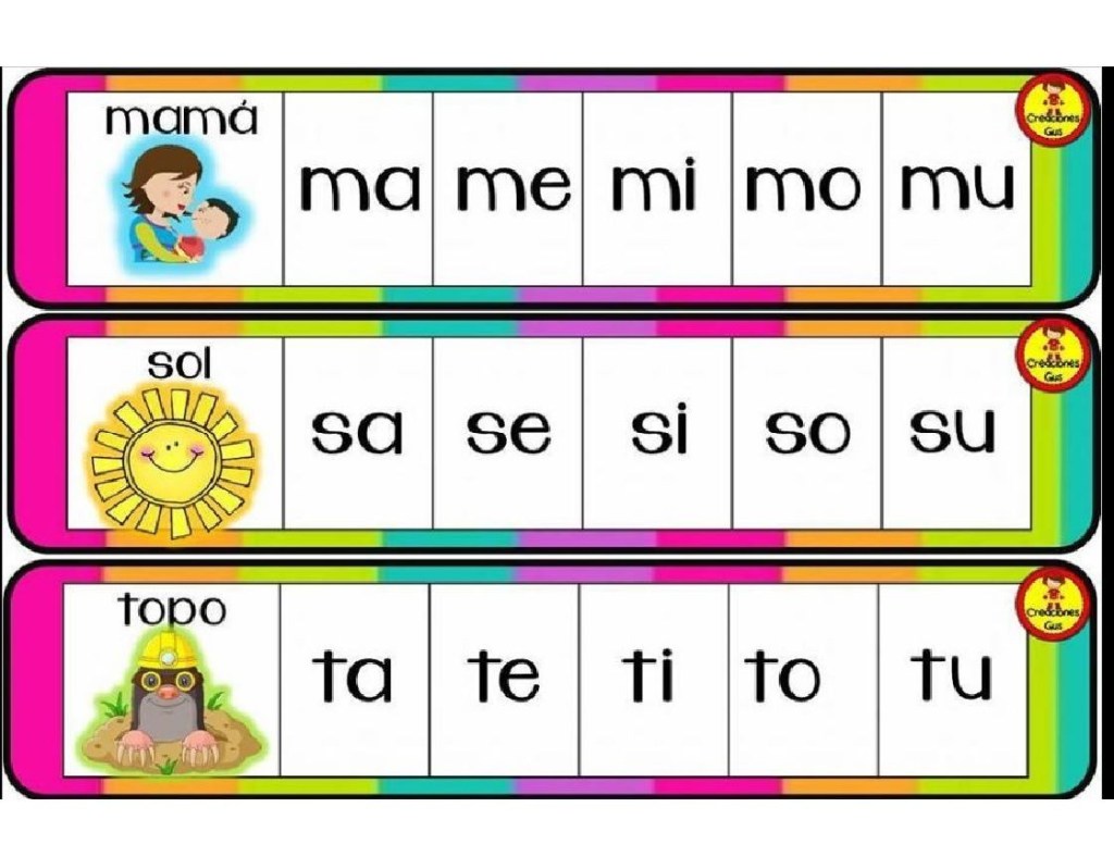 «Cuadernillo para la formación y lectura de&nbsp;sílabas».