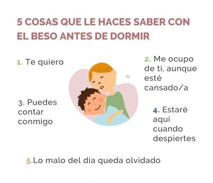 Importancia beso antes de&nbsp;dormir.