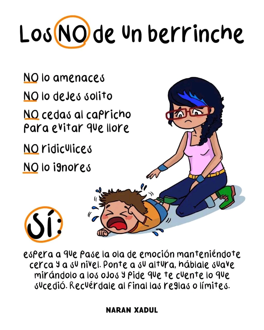 Los NO de un&nbsp;berrinche.
