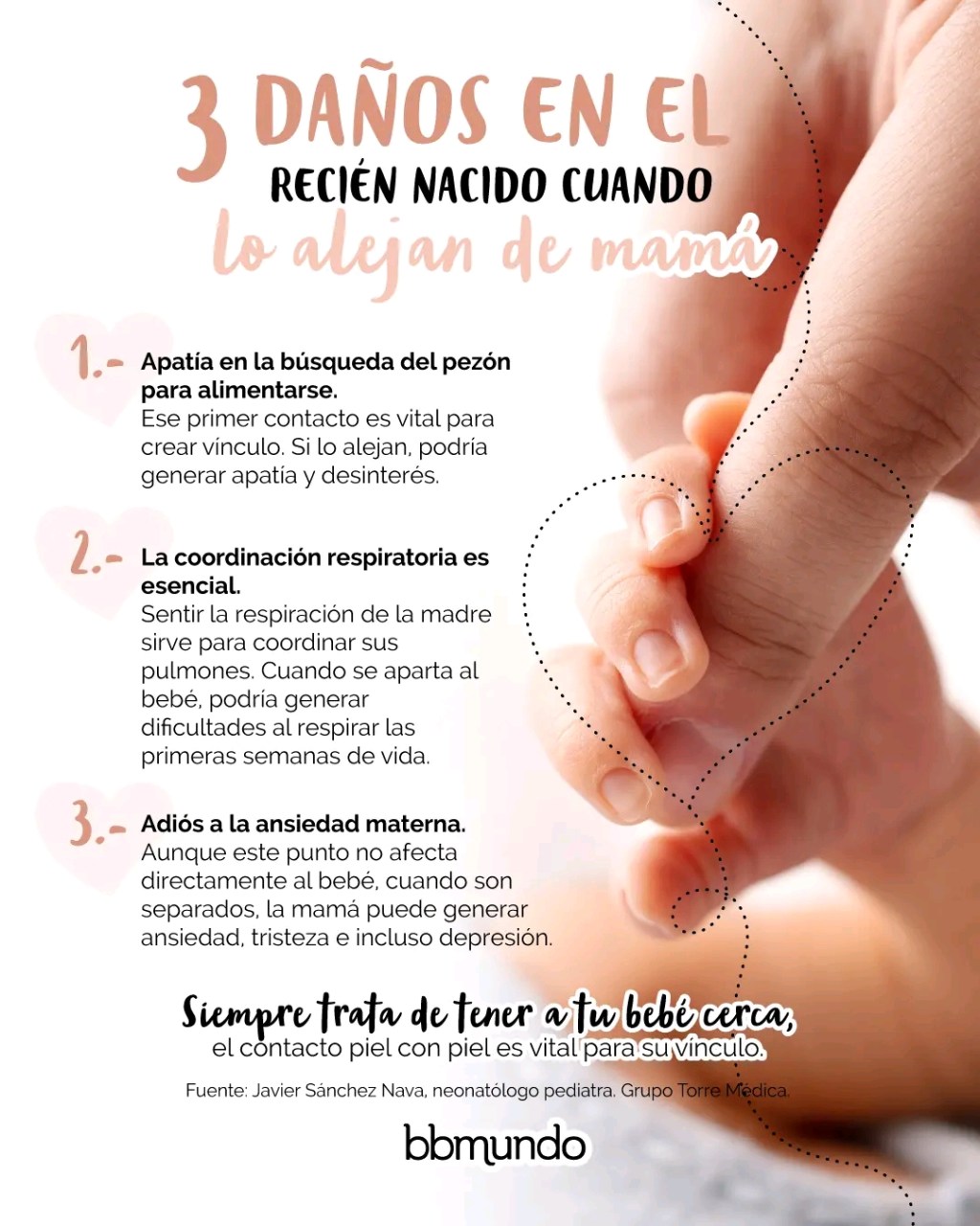 Importancia contacto recién nacido y su madre.