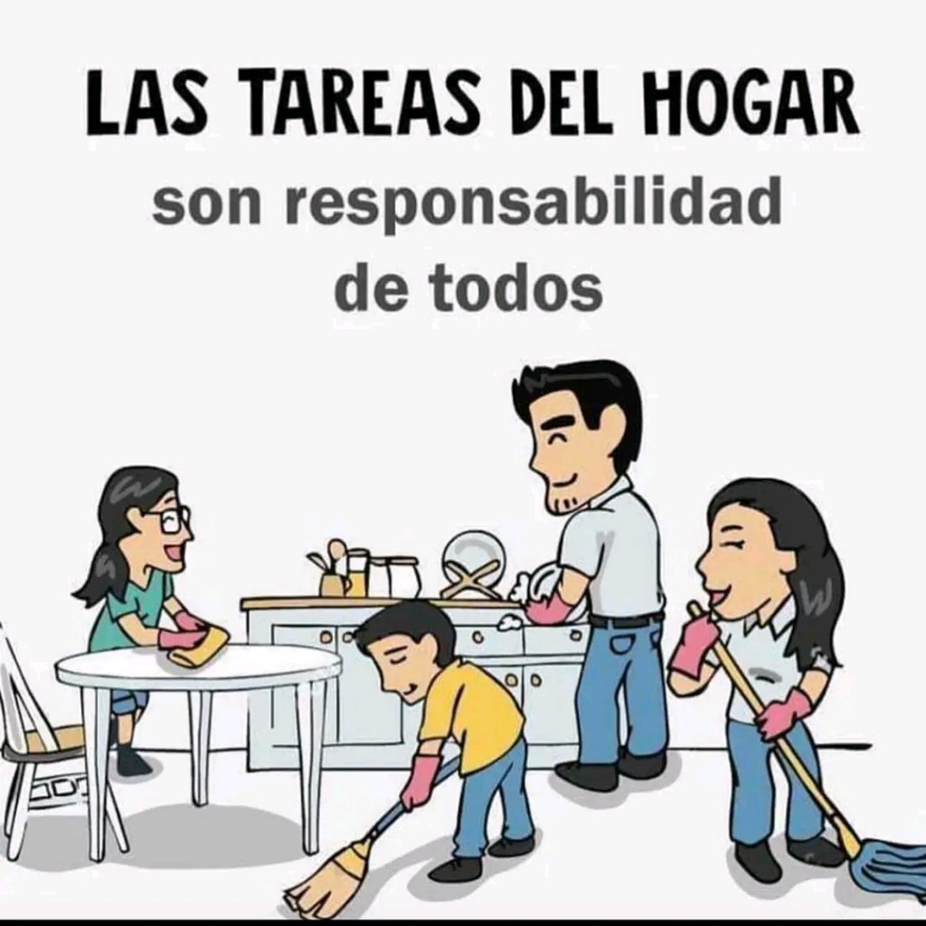 Las tareas del hogar son responsabilidad de todos.