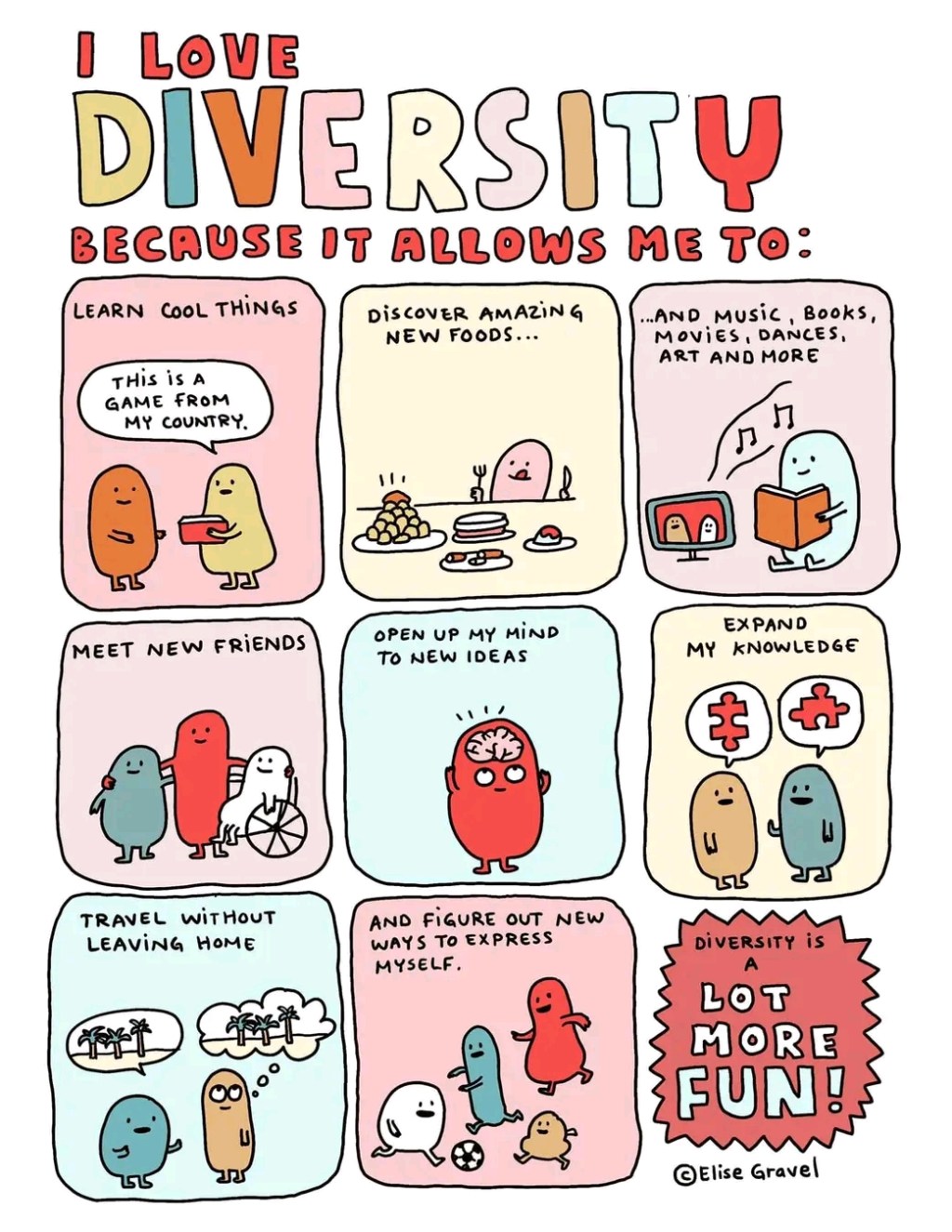 We ❤️ diversity!Source: Elise&nbsp;Gravel.
