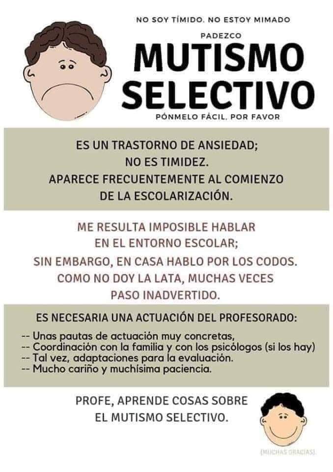Mutismo selectivo (&nbsp;infografía)