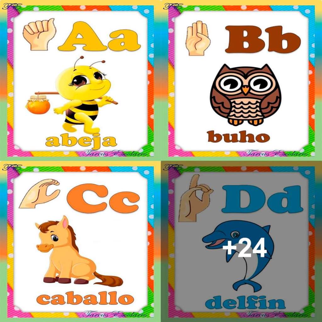 Fichas de alfabeto de señas para niños.⭕️Documento para&nbsp;imprimir.